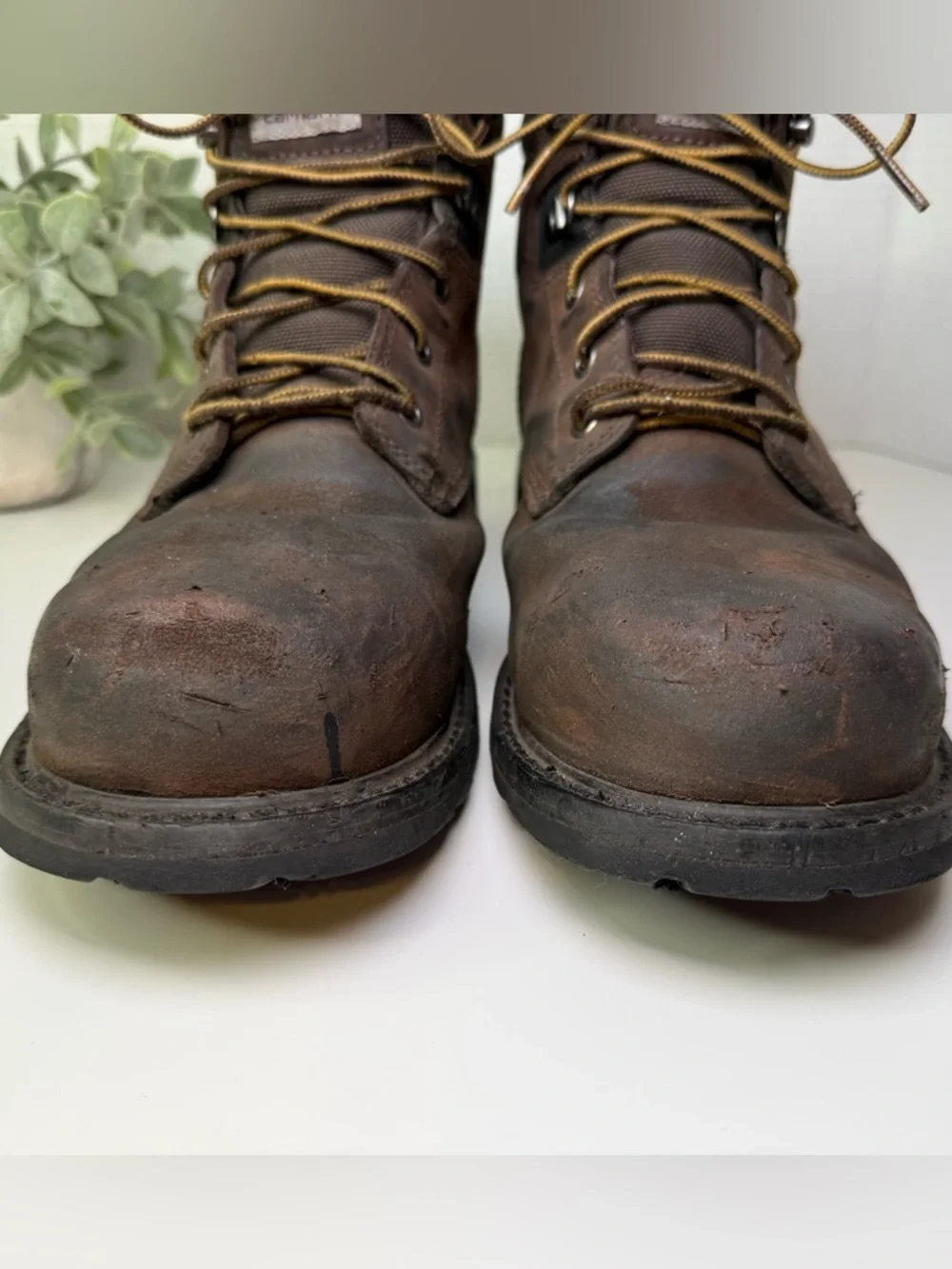Carhartt CMW6273 Size 10W Brown Leather Waterproof Classic Men's Work Boots